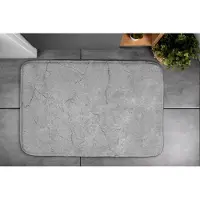 Coloray Badmat - Grijs Badkamermatjes - Grijs beton Vloerkleed Badkamer - Polyester - Antislip - Badkamermat - Mat voor Badkamer - 90x60 cm