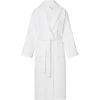 Ladeheid Dames Badjas met Capuchon - Wasmachine bestendig - Katoen - LA-LA40-227-DG - Weiß (P01) - S