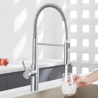 CECIPA MAX Keuken kraan - Keukenkraan Met Uittrekbare Uitloop - Handdouche - 2 straalsoorten- Flexibele Slang - roestvrij staal