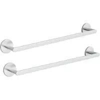 CECIPA MAX 2PCS Handdoekrek zliver - 60cm RVS Handdoekrek badkamer - Wandmontage Handdoekhouder - Zelfklevend / Zonder Boren - Handdoekstang - ZLiver