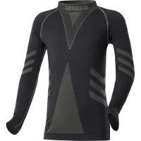 Ladeheid Kinderen Thermoshirt - Thermo ondergoed – Jongen - Meisje - Thermokleding - Longsleeve – Zwart/Kaki – 134-140 – LA-LA40-KIDS-Top