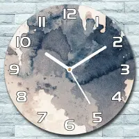 Coloray Wandklok - Gemorste aquarelverf Glazen Klok - 30fi cm - Blauw Wandklok - Wandklok Ronde - Wandklok Klassiek - Wandklokken Woonkamer - Stille Wandklok