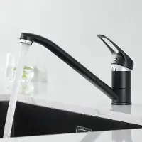 CECIPA MAX Keuken Kraan - Design Keukenkraan - 360° draaibare Mengkraan - Ééngreeps bediening - RVS - Zwart
