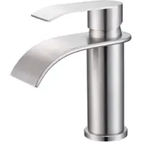CECIPA MAX Wastafelkraan Mengkraan - Watervalkraan Badkamerkraan - Waterbesparend - koud en warm water - Geborstelde