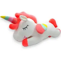 UNUS Eenhoorn knuffelkussen zijslaapkussen 55cm wit