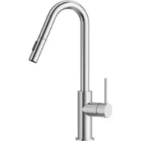 CECIPA MAX Kraan Keuken - Keukenkraan met uittrekbare uitloop - 360° Draaibare Keukenkraan - Warm en Koud keuken kraan - Zilver