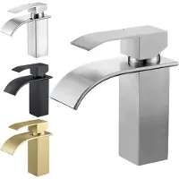 CECIPA MAX - Wastafelkraan - Badkamerkraan - Toiletkraan - Mengkraan - RVS - Watervalkraan -Warm en Koud - Waterbesparende - inclusief aansluitingen - Zilver