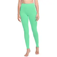 Ladeheid LA-LA40-133-LE Dames Leggings - Sport - Vrijetijdsbroek - Lang - Katoen - Sporbroek - Yogabroek - Munt - M
