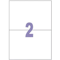 Kangaro etiketten - universeel - zelfklevend - inkljet/laser/kopieer - 210x148mm - 100 vel - 2 stickers per vel - K-210148