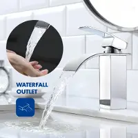 CECIPA Wastafelkraan Chroom - wastafelmengkraan - wastafelkraan waterval - Warm en Koud - Kraan Badkamer - Keukenkraan - Kraan Wastafel -Chroom