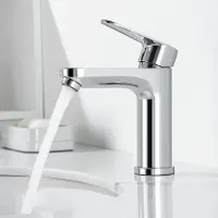 CECIPA MAX Auralum max Wastafelkraan - Badkamerkraan - Chroom - Warm en Koud - Waterbesparende - Wastafel Mengkraan - RVS