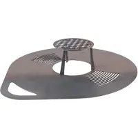 UNUS Grillplaat voor vuurton of vuurschaal 80 cm staal