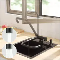 CECIPA MAX Keuken Kraan - Inklapbare Keukenkraan Zwart - 360° Draaibare Inklapbare Keukenkraan - Keukenkraan met 2 straalsoorten - Zwart