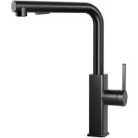CECIPA MAX Keukenkraan met Uittrekbare Uitloop - Handdouche met Slang - Uittrekbaar - 2 straalsoorten - Zwart