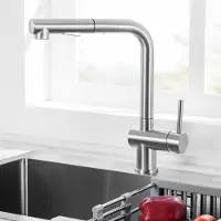 CECIPA MAX Keukenkraan Met Uittrekbare Uitloop - Keukenkraan Uittrekbaar Zilver - 360° draaibare Keukenkraan - Keuken kraan van roestvrij staal