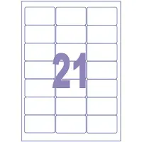Kangaro etiketen - ILK - 63,5x38,1mm - 100 vel - 21 stickers per vel - K-6338