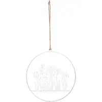 UNUS Hanger bloemenornament metaal ophangen wit decoratie voor ramen of muren
