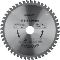 Wolfcraft - Afkortzaag zaagblad 216x30mm - 216mm voor fijne, zuivere sneden - 6546000