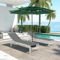 Sweiko Parasol - 3 niveaus - Automatisch sturen - Kantelbaar - Zonder Voet - Groen