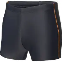 Ladeheid LA-LA40-173-SO Heren Zwembroek - Zwemshorts - sneldrogend - Koordsluiting - Polyester & Elastaan - Grafiet/Oranje (173) - XXL