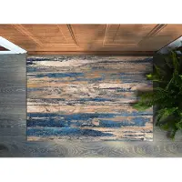 Tulup Deurmat voor binnen - Bruin Wasbare Deurmat - Abstractie Deur Etree - Antislip Onderkant Deurmat - Deurmat Met Print - 90x60 cm
