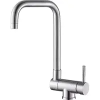 CECIPA MAX Keukenkraan Zilver - Keukenkraan van Inklapbare Functie - 90°+ 360° Draaibare Keukenkraan - 2 Waterafvoermodi