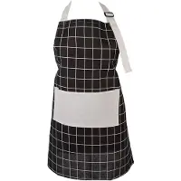 Clayre & Eef Keukenschort 69x68 cm Zwart Polyester