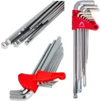 ALLBE INBUS SLEUTELS MET INBUSKOGEL 1,5-10mm 9 STUKS EXTRA LANG