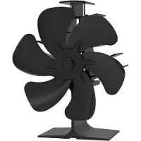 DNA Kachelventilator - Kachel Elektrisch - Kachel Ventilator Voor Houtkachel - Zwart - 19cm x 9cm x 18cm
