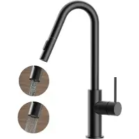 CECIPA MAX Keukenkraan met Uittrekbare Uitloop - Keukenkraan - Uittrekbaar tot 40 cm - 360° Draaibaar - Keukenmengkraan Zwart - Inclusief Aansluitingen