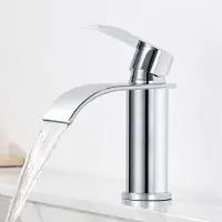 CECIPA MAX Wastafelkraan - Watervalkraan Badkamer Kraan - Badkamerkraan - Waterbesparend - RVS - Warm en Koud - Badkamer Kraan- Chroom