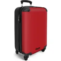 NoBoringSuitcases.com - Rode handbagage koffer lichtgewicht - Reiskoffer trolley op wielen - Rolkoffer met wieltjes - Bagagekoffer rood - Past binnen 55x40x20 en 55x35x25