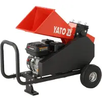 YATO YT-86160 Benzine Hakselaar 6.5 PK – Loncin Engine – 6 Snijmessen – Voor Takken tot Ø 60 mm – Maakt Kachelhout Chips (50-80 mm)