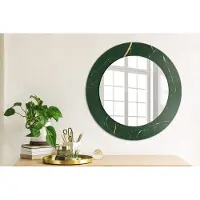 Coloray Bedrukte Spiegel - Bladomtrek Spiegel Lijst Met Print - 50 cm - Groente Bedrukte Spiegel - Spiegel Lijst Met Print - Spiegel Met Print - Wandspiegel Met Print