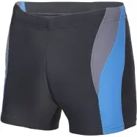 Ladeheid LA-LA40-255-SO Heren Zwembroek - Zwemshorts - sneldrogend - Koordsluiting - Polyester & Elastaan - Grafiet/Grijs/Blauw - 7XL