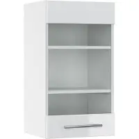 Vicco Fame-Line Glazen keukenkast – 40 cm Wit Hoogglans
