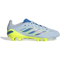 Adidas Predator Elite Gras Voetbalschoenen (FG) Kids Lichtblauw Blauw Geel