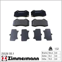 ZIMMERMANN 25528.135.1 Remblokken
