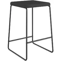 Meet by Paperflow MEDSO barstoel voor buiten, waterafstotende/afneembare stoffen bekleding, zithoogte 750 mm, tot 110 kg, PP/staal, antraciet-matzwart, 2 stuks