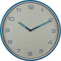 Karlsson - Wandklok Lined Numbers Blauw