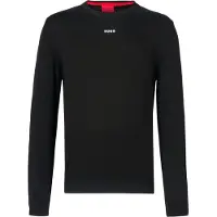 HUGO BOSS Trui 'San Cassius-C2' zwart / wit