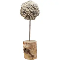 Viana Houten decoratieboom winterdecoratie berk eikels kegels wit H40cm