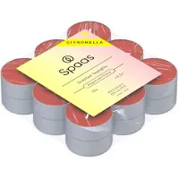 Spaas Citronella Theelichten Brandduur ± 4,5 u Levendig Rood 18 stuks