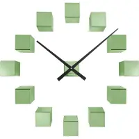 Karlsson wandklok diy cubic metallic metallic green- Ø40cm