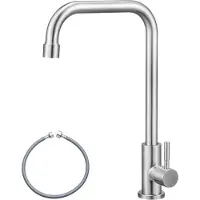 CECIPA MAX Keuken kraan - Koudwaterkraan RVS - Mengkraan Keuken - Badkamer Kraan - 360° draaibare Keukenkraan