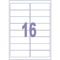 Kangaro etiket -inkjet/laser/kopieer - 99,1x33,9mm - 100 vel - 16 stickers per vel