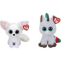 TY - Knuffel - Beanie Boo's - Phoenix Fox & Christmas Unicorn