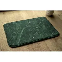 Coloray Badmat - Groente Anti Slip Mat Bad - Groen marmer Badkamer Tapijt - Toiletmat - Mat voor Badkamer - Badkamermatjes - Antislip - 75x45 cm