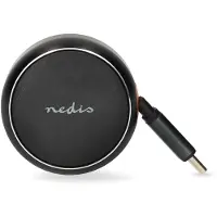 Nedis CCH1C30WBK autolader - 30 W - intrekbare USB-C kabel - 0.70 m