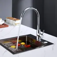 CECIPA MAX Keukenkraan Chroom - 360° draaibereik - Mengkraan Keuken - Badkamer Kraan - C-vormig - Warm en Koud - RVS